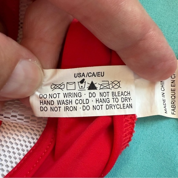 Coco ship Red pom Pom Bikini Set size 4 with mesh woman’s - Picture 5 of 11